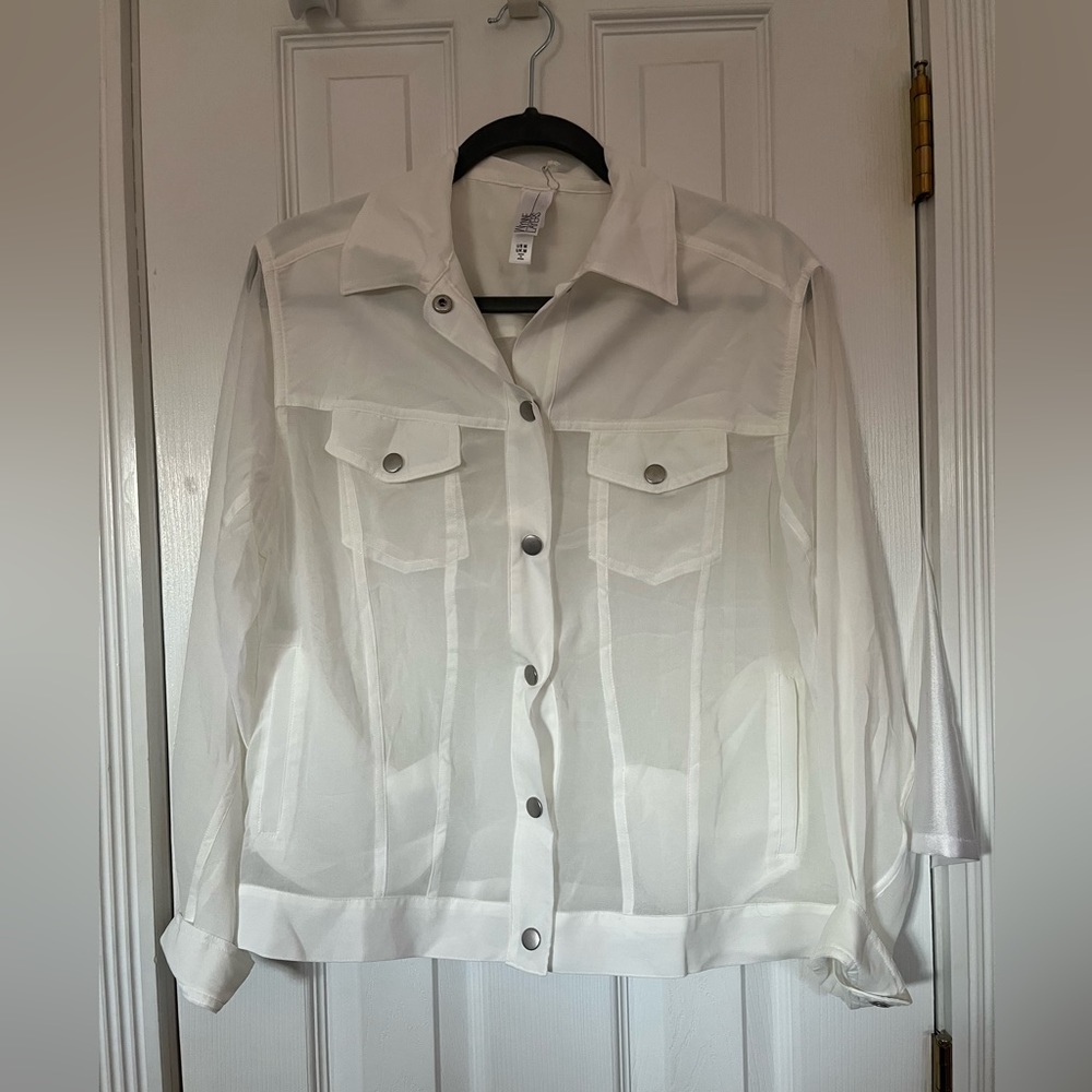 White Layering Button Down